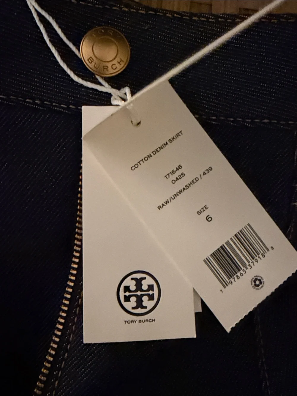 Tory Burch Cotton Denim Skirt
